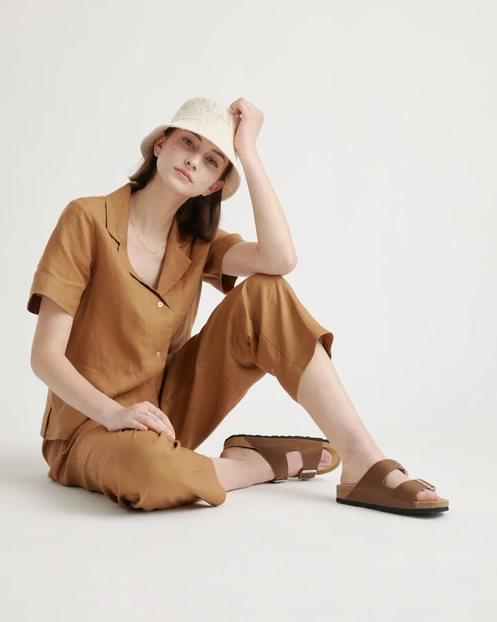 Nappa Leather Double Buckle Slide - Image 3