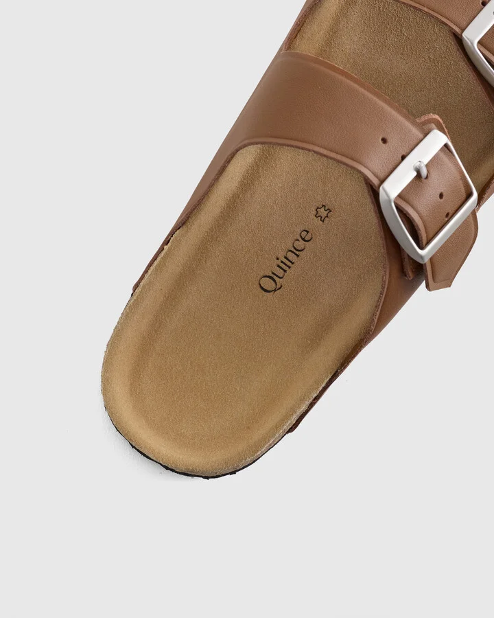 Nappa Leather Double Buckle Slide - Image 7