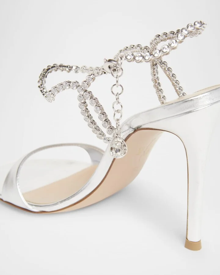 Nappa Leather Embellished Strappy Sandals - Image 3