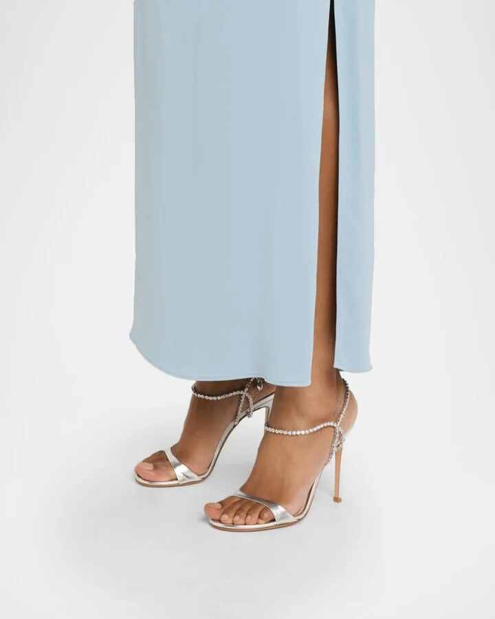 Nappa Leather Embellished Strappy Sandals - Image 4