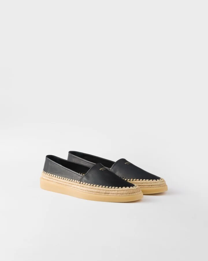 Nappa leather espadrilles