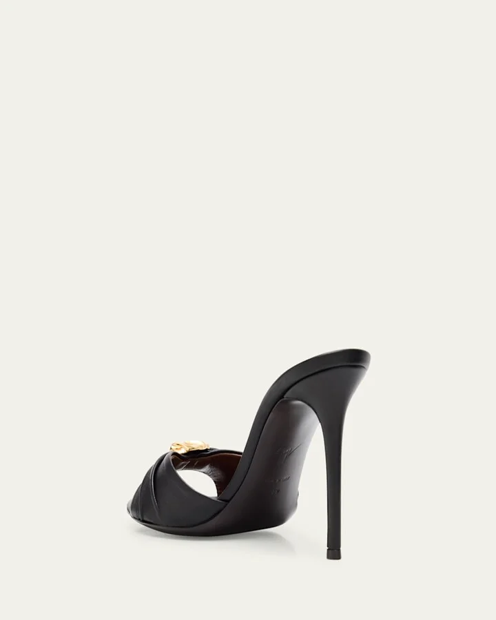 Nappa Leather Gem Sandals - Image 4