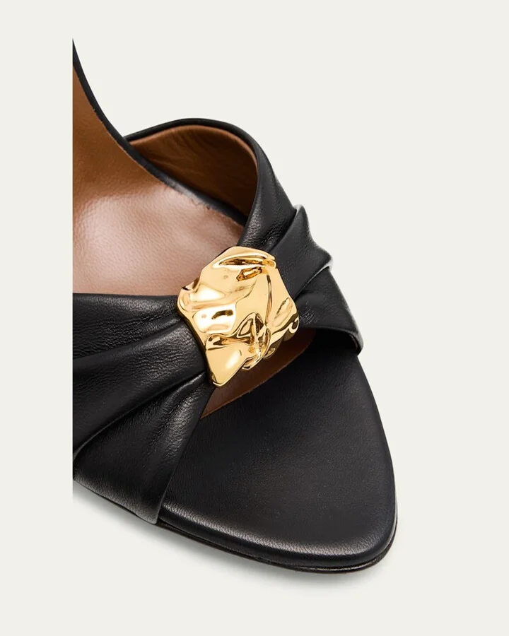 Nappa Leather Gem Sandals - Image 5
