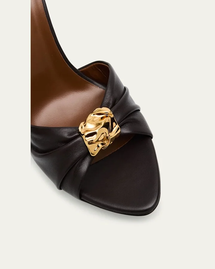 Nappa Leather Gem Sandals - Image 9