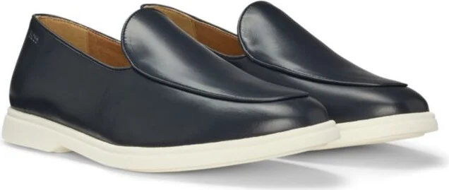 Nappa-leather loafers with contrast outsole