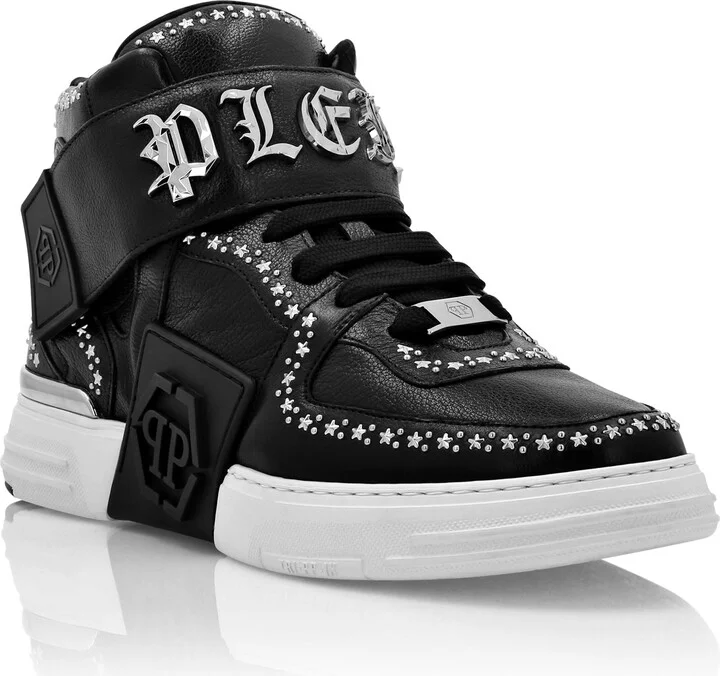Nappa Leather Mid-Top Sneakers Gothic Plein