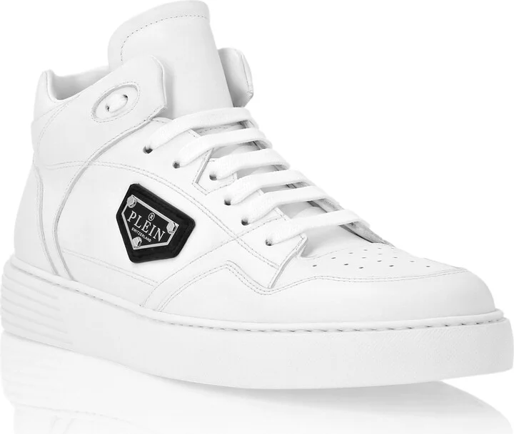 Nappa Leather Mid Top Sneakers