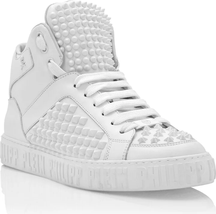 Nappa Leather Mid-Top Sneakers Studs