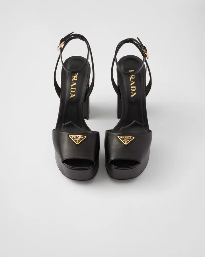 Nappa leather platform sandals - Image 4