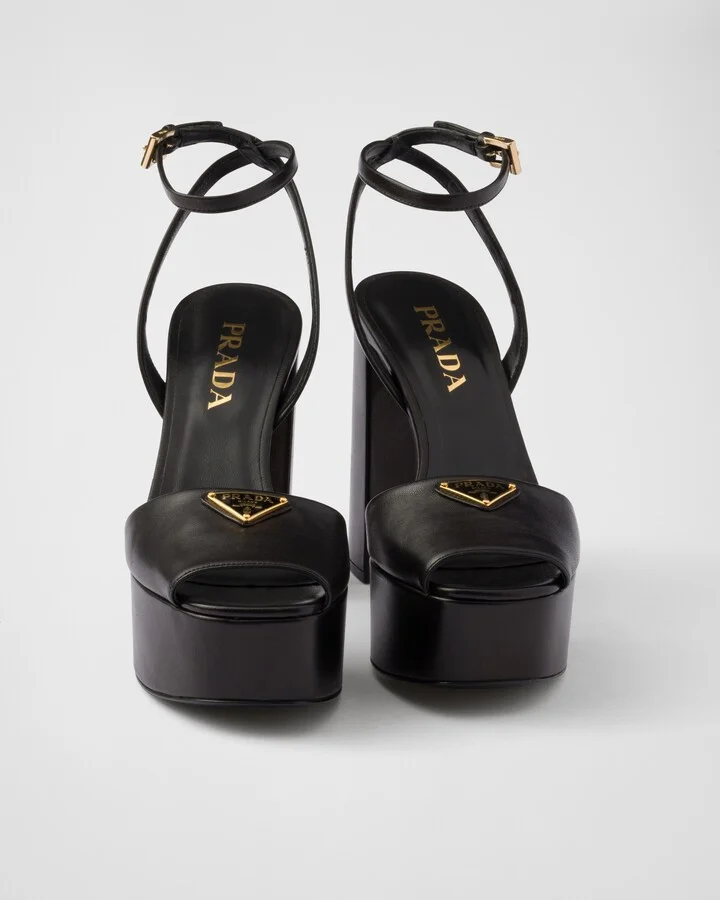 Nappa leather platform sandals - Image 6