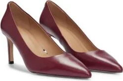 Nappa-leather pumps with 7cm heel- Dark Red Women's Pumps size 7