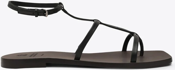 Nappa Leather Sandals with Monili Strap