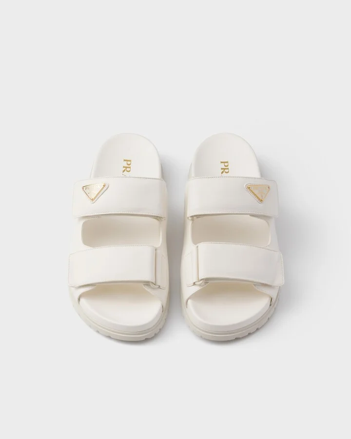 Nappa leather slides - Image 3