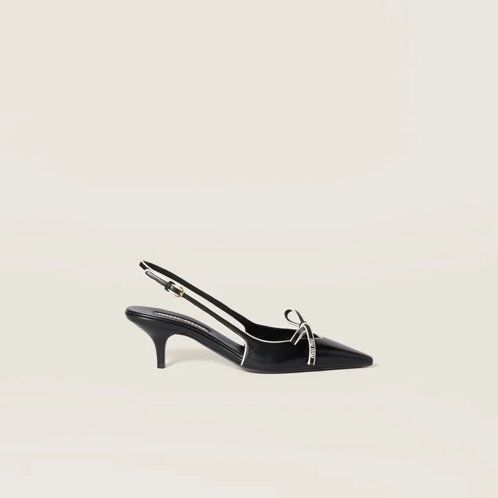 Nappa leather slingback pumps - Image 2