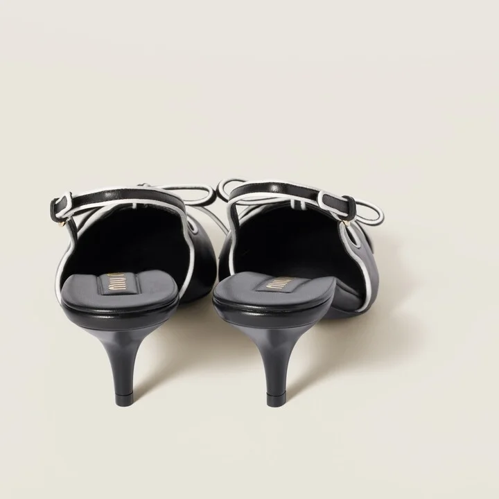 Nappa leather slingback pumps - Image 3