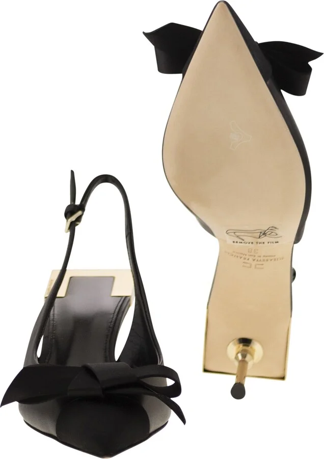 Nappa Leather Slingback With Satin Bow - Image 5