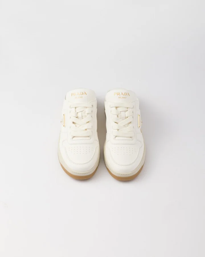 Nappa leather sneaker mules - Image 3