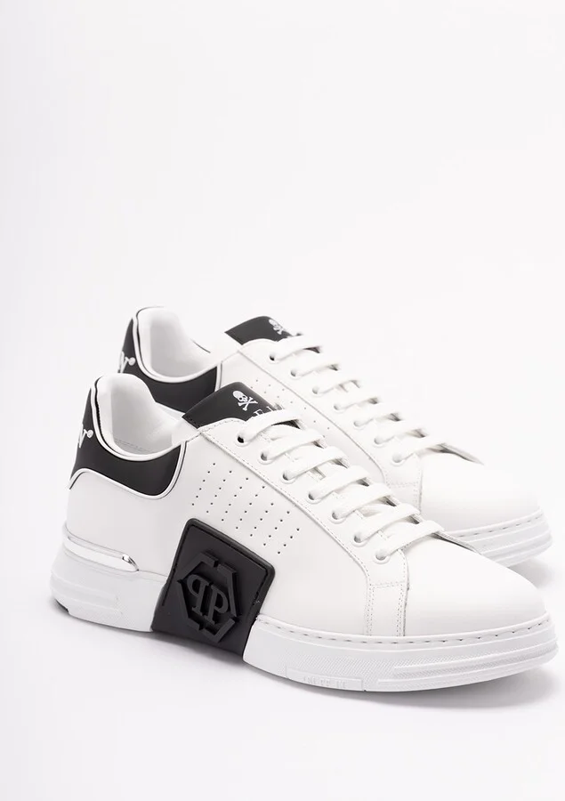 Nappa Leather Sneakers Low-Top `Hexagon` - Image 2