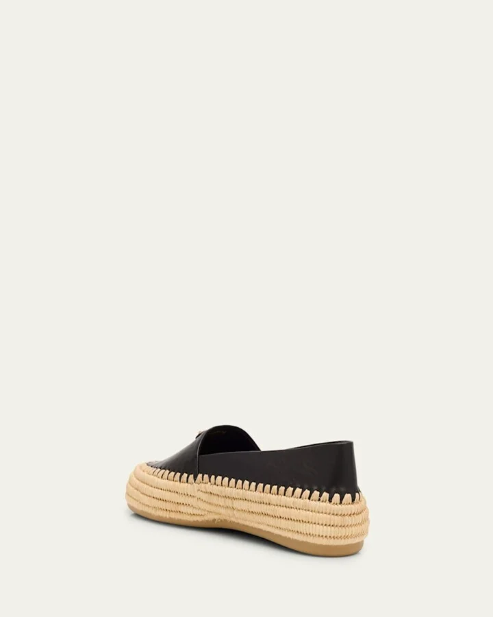 Nappa Leather Triangle Logo Espadrilles - Image 3