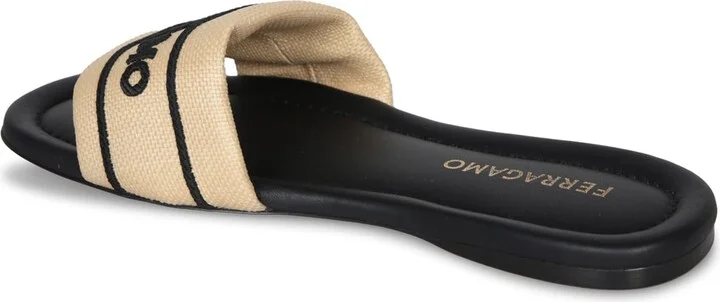 Nappa Raffia Black Sandals - Image 3