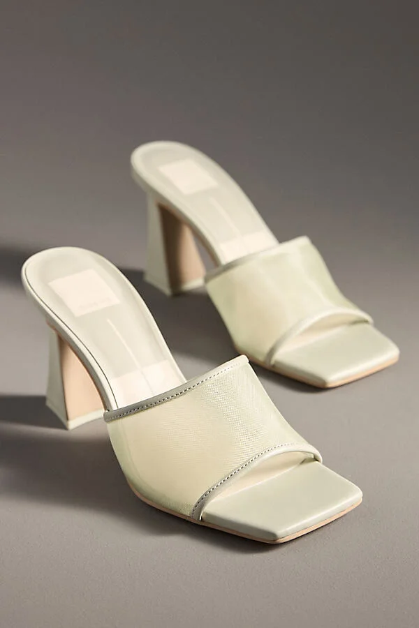 Narda Mesh Square-Toe Sculpted Heel Mules - Image 2