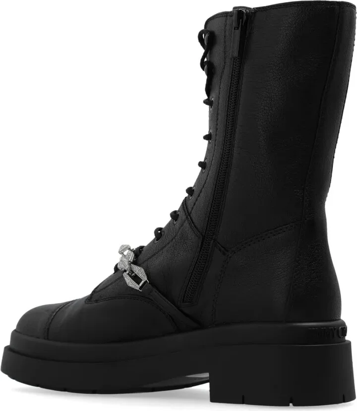 Nari crystal-embellished combat boots - Image 5