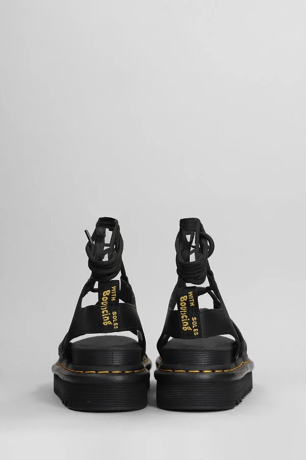 Nartilla Sandals In Black Leather - Image 4