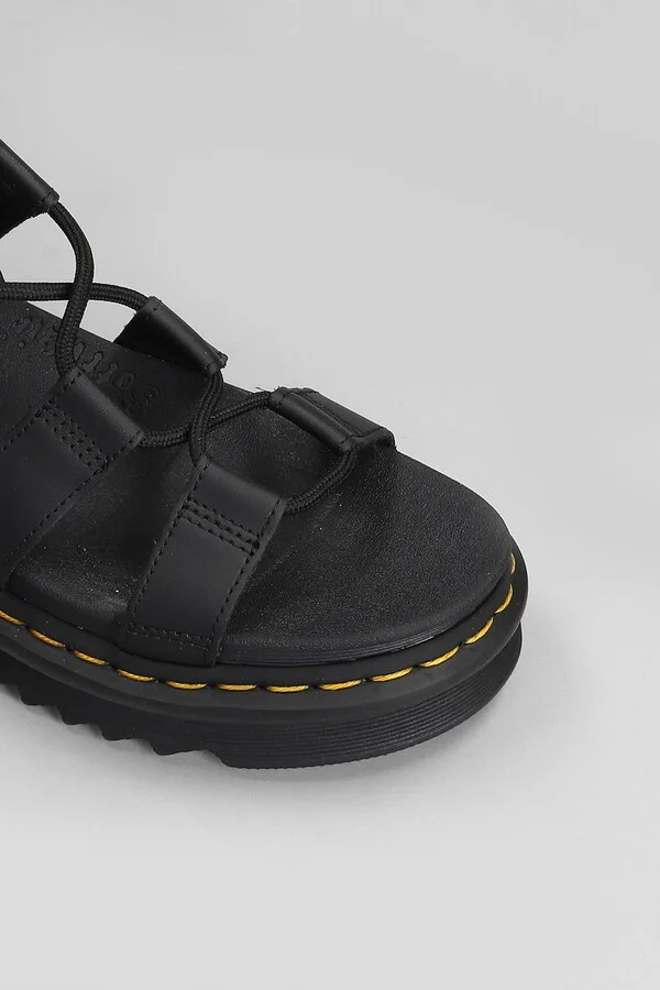 Nartilla Sandals In Black Leather - Image 5