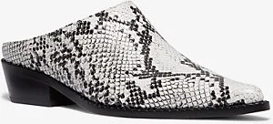Nash Snake Embossed Leather Mule