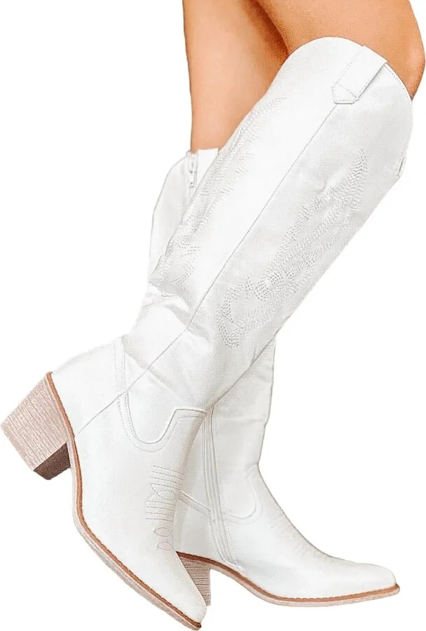 Nashville Night Out Cowgirl Boots In White