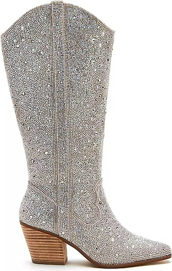 Nashville Rhinestone Boots In Clear