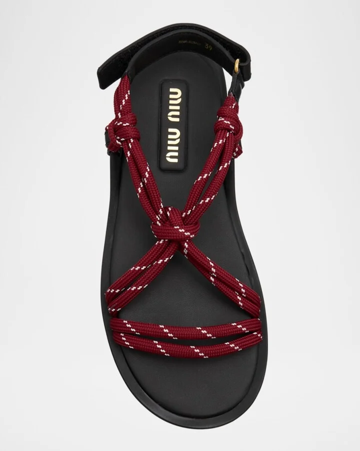 Nastro Cross Rope Grip-Strap Sandals - Image 8