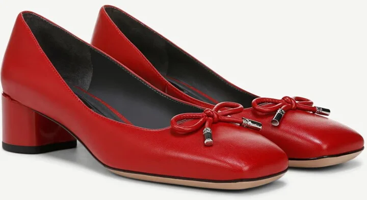 Natalia I9118L4600 Women's 9 Red Slip-on Block Heels Pump RHS3819