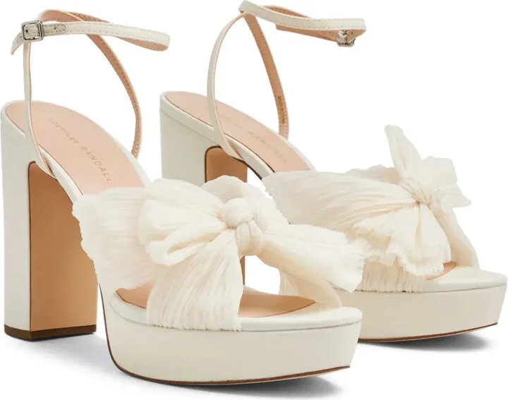 Natalia pleated knot 100mm sandals - Image 2