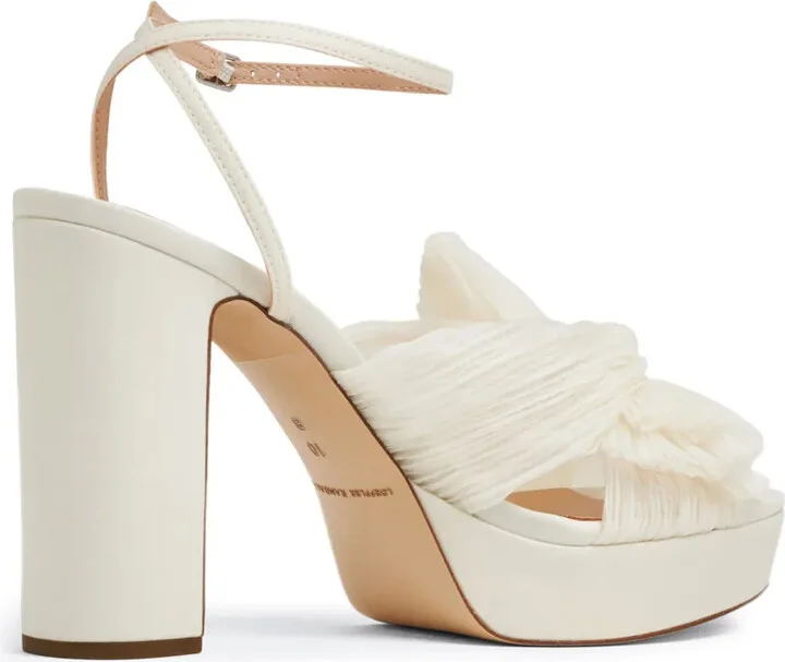 Natalia pleated knot 100mm sandals - Image 3