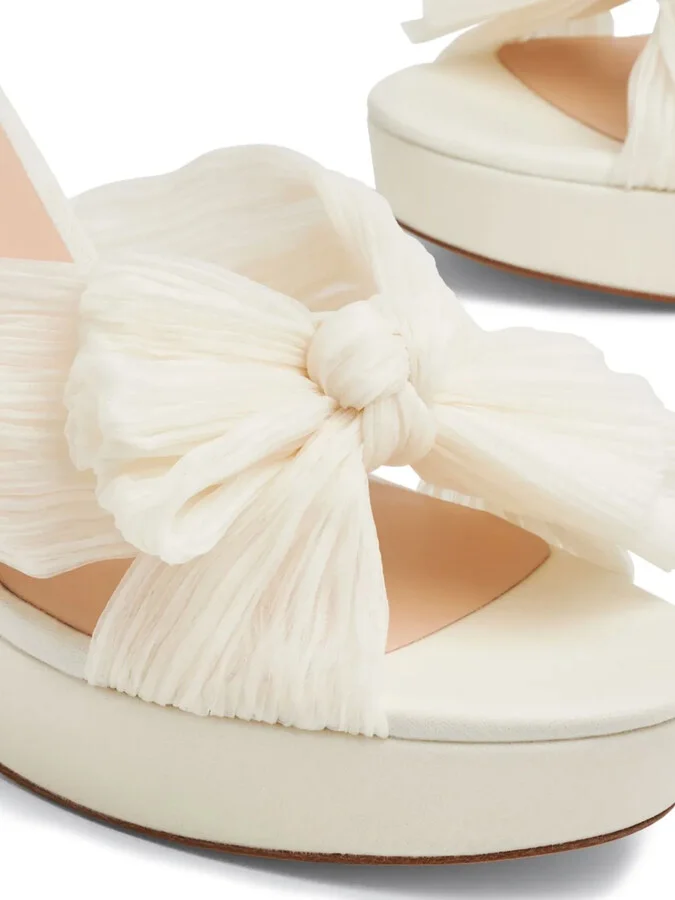 Natalia pleated knot 100mm sandals - Image 4