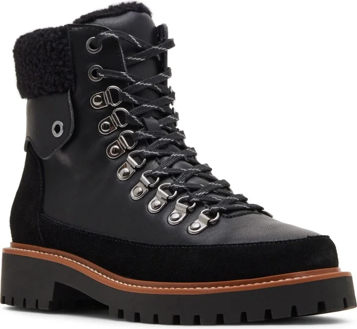 Black Leather/ Fabric