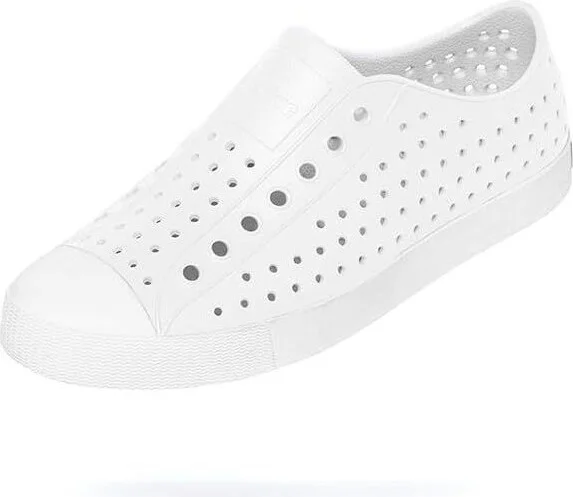 Native Shoes Adults (Mens' & Ladies') Jefferson Slip-On Shoe - Great For Pools, Beaches, Water Parks & More, Shell White/Shell White