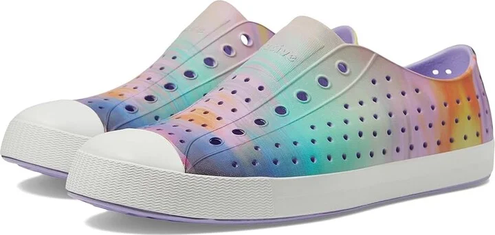 Native Shoes Jefferson Sugarlite Print Shoes Healing Purple/Shell White/Sunset Blur : Men's 3 - Women's 5 Medium, Synthetic