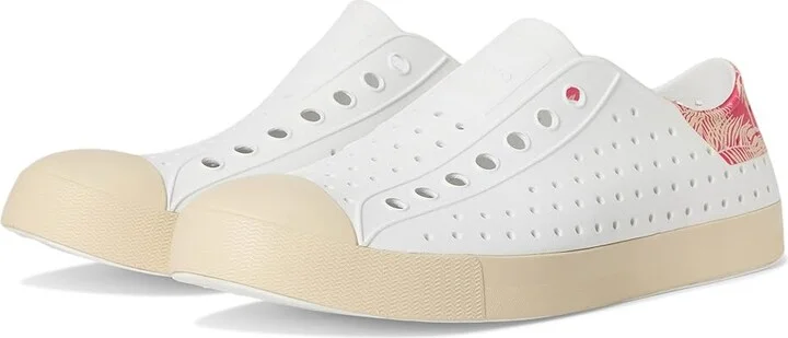 Native Shoes Jefferson Wanderfoam Block Lace-up Boots Shell White/ Bone White/ Popsicle Palm Block : Men's 11 - Women's 13 Medium, Synthetic