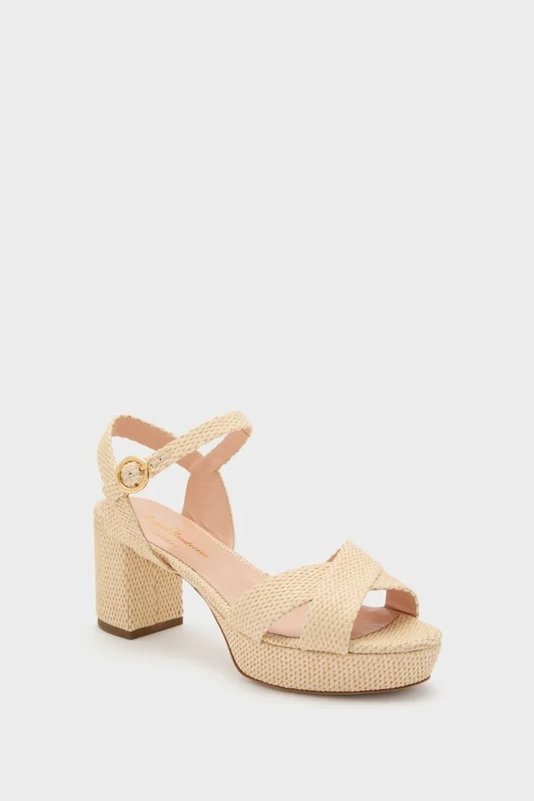 Natural Raffia Deidre Heels