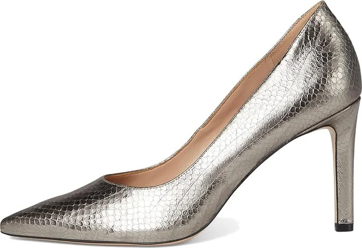 Naturalizer 27 Edit Adele High Women's Heels Silver : 12 M (B), Leather/Rubber - Image 6