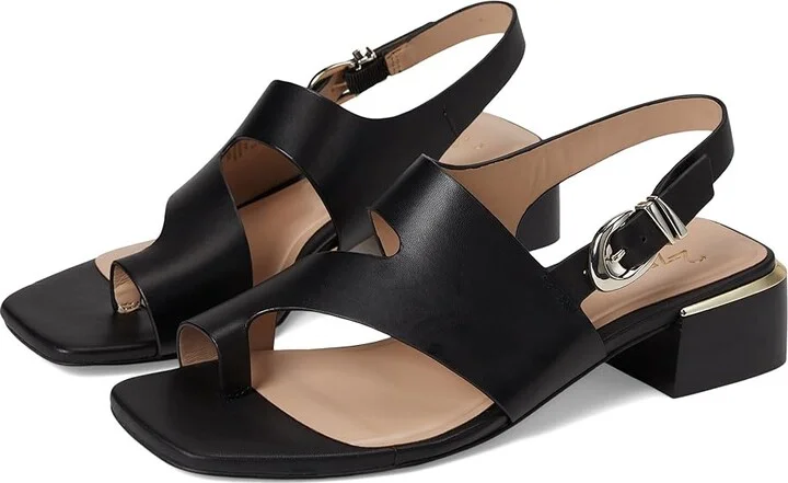Naturalizer 27 Edit Audra Women's Wedge Shoes Black Leather : 6 M (B)