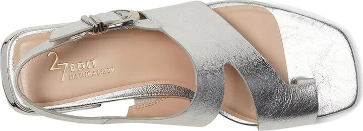 Naturalizer 27 Edit Audra Women's Wedge Shoes Silver Leather : 9 M (B) - Image 2