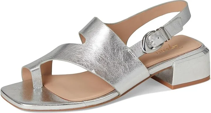 Naturalizer 27 Edit Audra Women's Wedge Shoes Silver Leather : 9 M (B) - Image 5