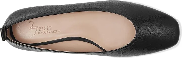 Naturalizer 27 Edit Carla Women's Flat Shoes Black Leather : 9 W (C), Leather/Suede - Image 2