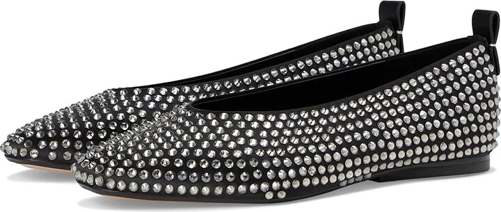 Naturalizer 27 Edit Carla Women's Flat Shoes Black Satin : 8.5 M (B), Polyester/Rubber/Satin