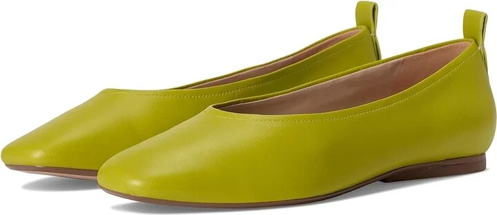 Naturalizer 27 Edit Carla Women's Flat Shoes Chartreuse Green Leather : 11 W (C), Leather/Suede
