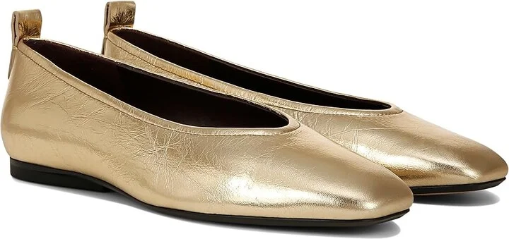 Naturalizer 27 Edit Carla Women's Flat Shoes Dark Gold Leather : 8 W (C), Leather/Suede