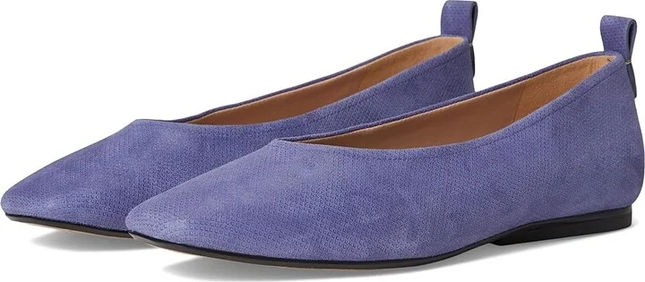 Naturalizer 27 Edit Carla Women's Flat Shoes Future Dusk Blue Suede : 8 W (C), Leather/Suede